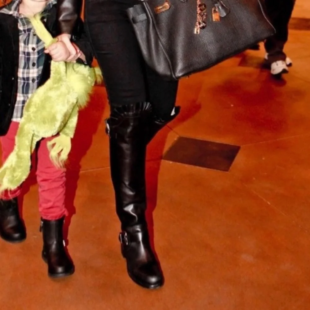 Valentino knee high leather boots